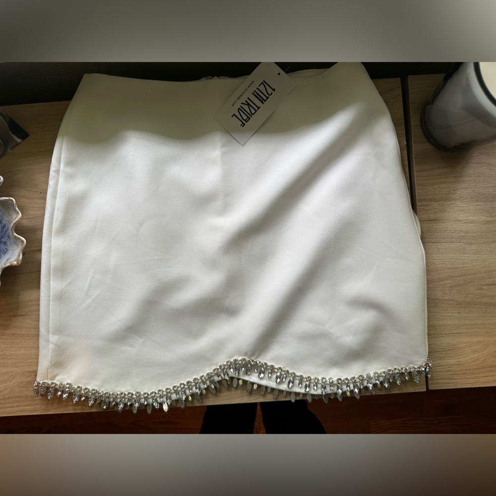 White Skirt with Gems